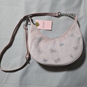 Juicy Couture Light Pink Shoulder Bag with Chain Strap